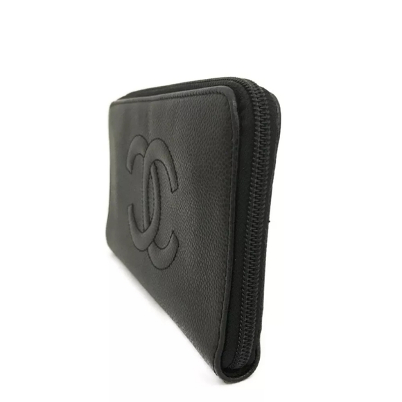 Chanel CC Calfskin Large Zip Around Wallet w/ COA - Picture 8 of 9